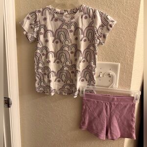 Kate Quinn - Purple Rainbows Tee and Shorts Daywear Outfit PLAY (stain & thread)